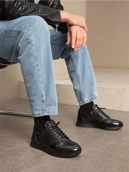 Мужские кроссовки BRUNO RENZONI  черные, артикул A004-1