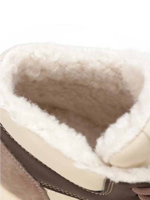 Женские ботинки basic FEDERICA RODARI бежевые, артикул 42E-L609-2B