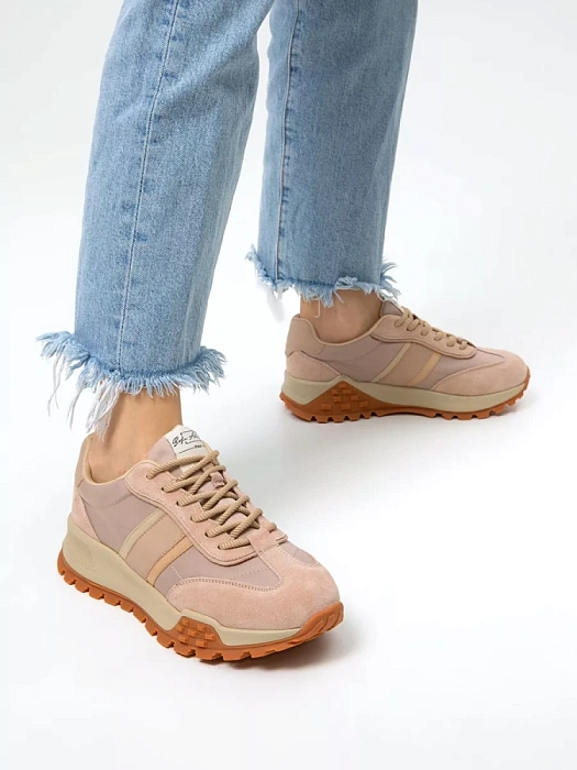 Женские кроссовки SOFIA-ALEXANDRA бежевые, артикул SA16523-WT-1