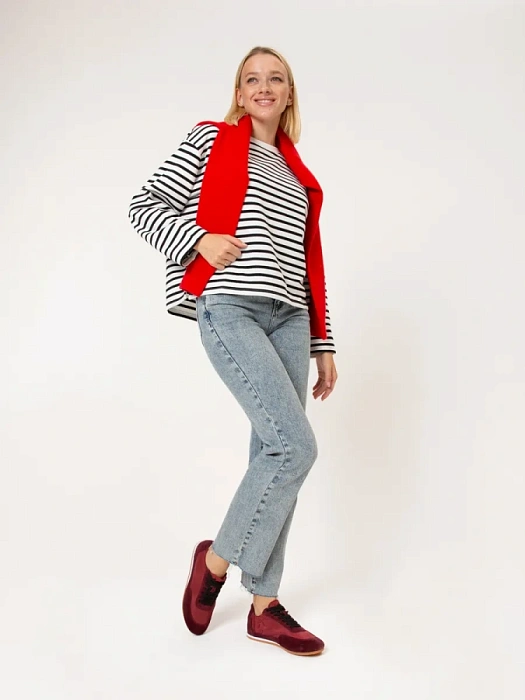 Женские кроссовки SOFIA-ALEXANDRA бордовые, артикул LT191-2-V