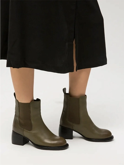 Женские челси FEDERICA RODARI зеленые, артикул 7E-3C520-303