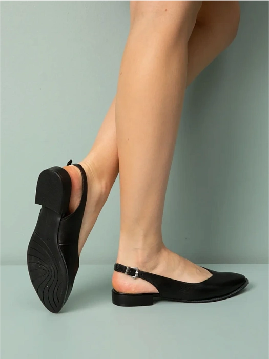 Женские слингбэки MARCO TOZZI черные, артикул 2-29408-42-001