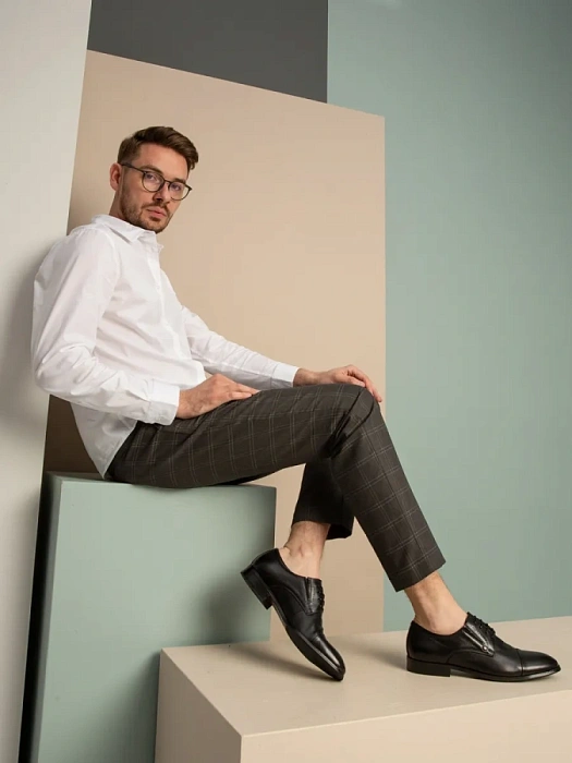 Мужские дерби BRUNO RENZONI  черные, артикул 5381A-910A