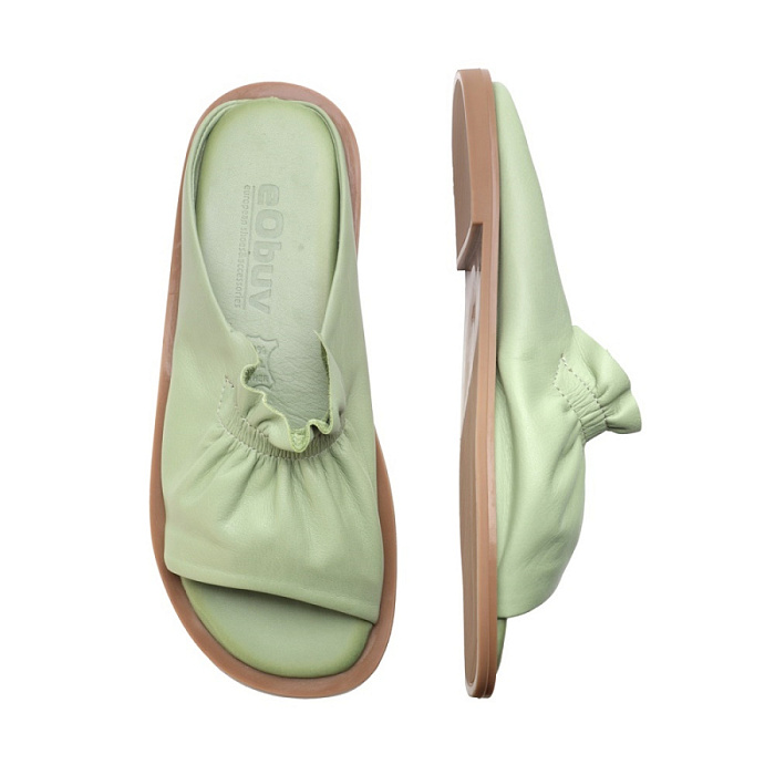 Женские сабо eObuv светло-зеленые, артикул 700121-LL-12