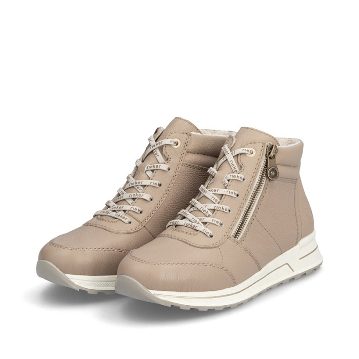 Женские кроссовки RIEKER бежевые, артикул N1404-20