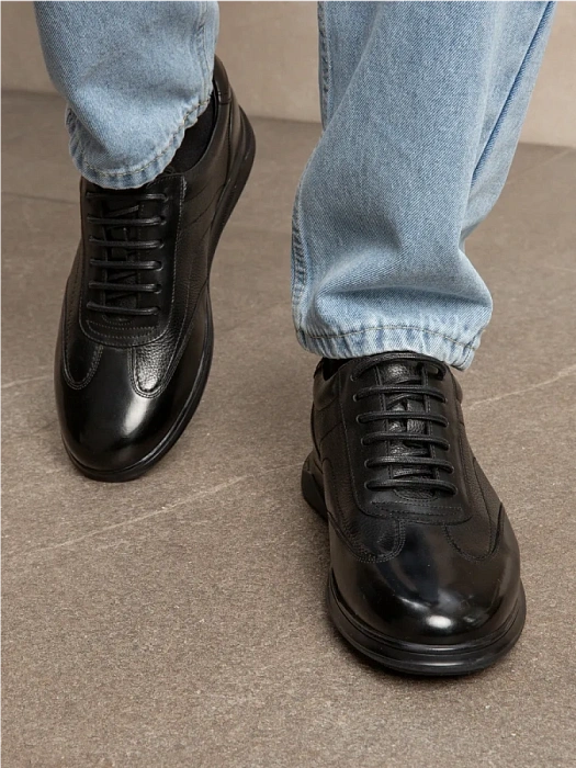 Мужские кроссовки BRUNO RENZONI  черные, артикул A005-1