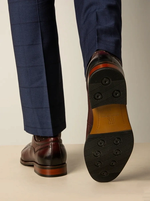 Мужские оксфорды BRUNO RENZONI  бордовые, артикул 5408A-910I