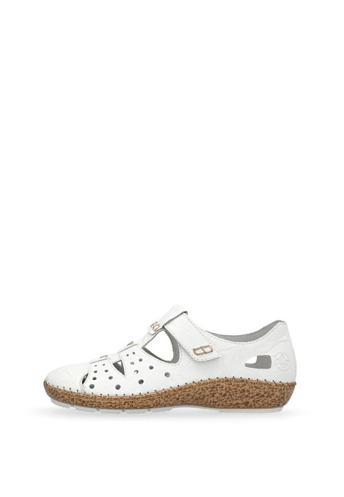 Женские туфли RIEKER белые, артикул 44852-80