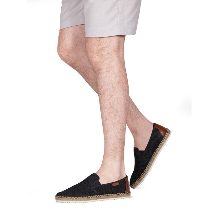 Мужские слипоны RIEKER черные, артикул B5276-00