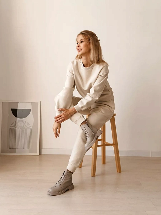 Женские ботинки basic Donna Daniella  бежевые, артикул MV995-011