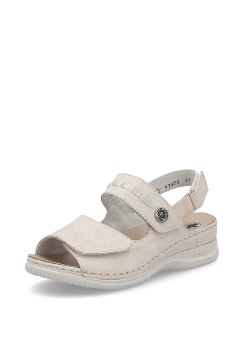 Женские сандалии RIEKER бежевые, артикул V7473-61