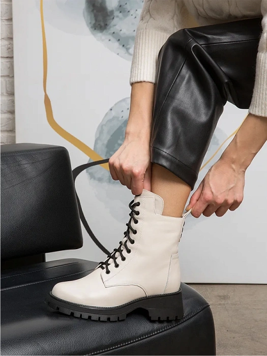 Женские ботинки basic FEDERICA RODARI бежевые, артикул 7E-3C488-947B