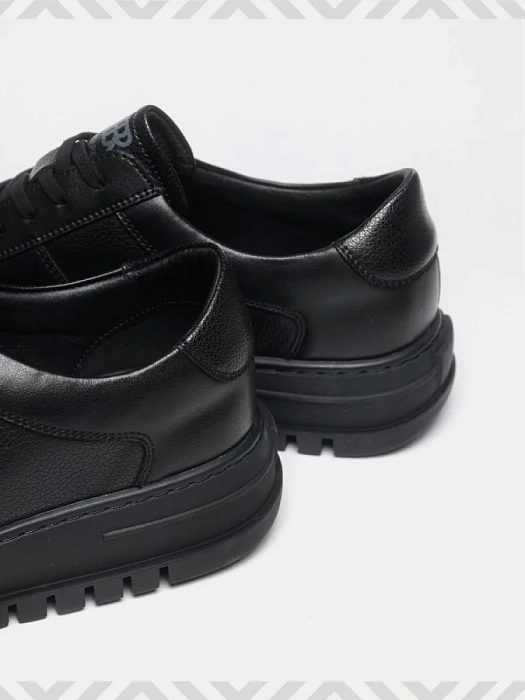 Мужские кеды BRUNO RENZONI  черные, артикул HS10003T-2