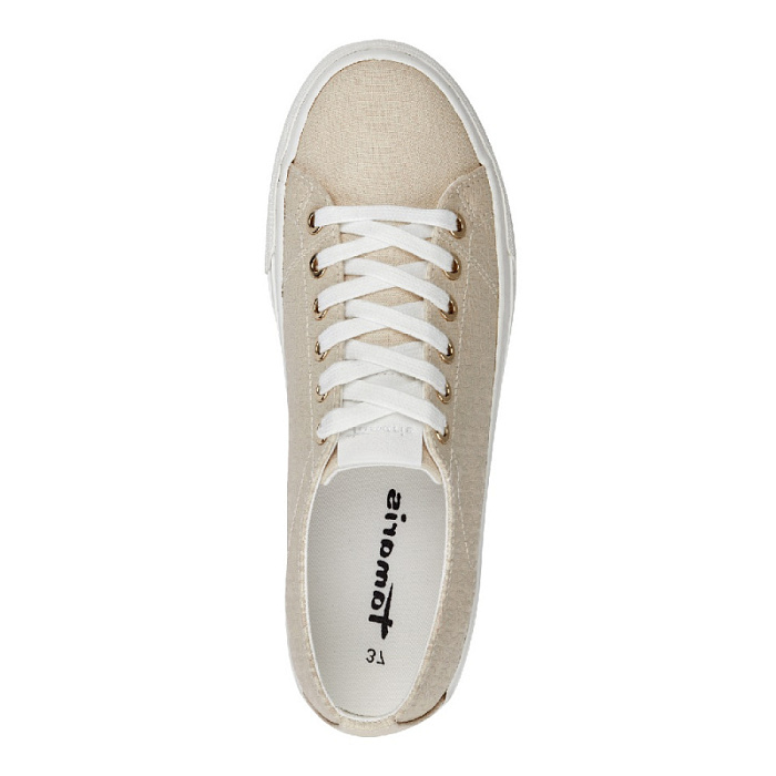 Женские кеды TAMARIS бежевые, артикул 1-1-23786-20-418