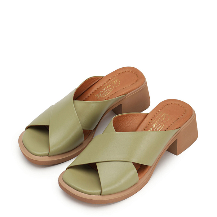 Женские сабо Donna Daniella  оливковые, артикул DD-G-172-25-7/OLIVE
