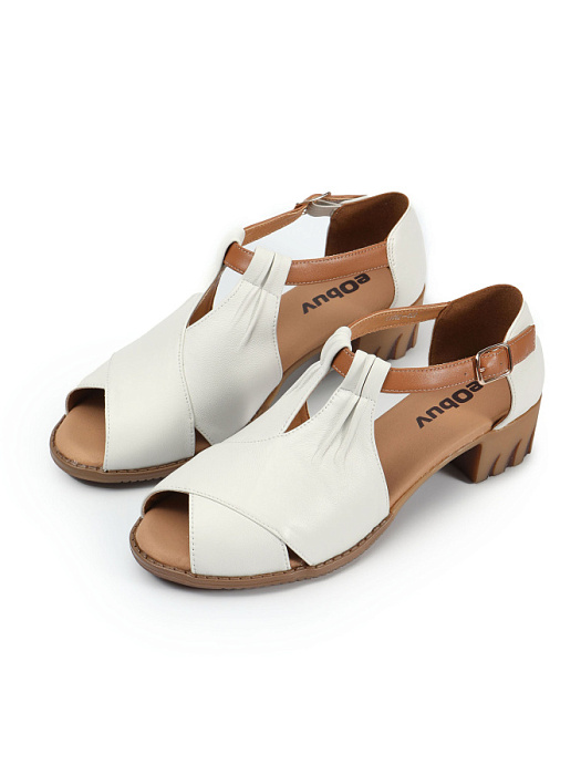 Женские туфли откр. basic eObuv белые, артикул C1062-022