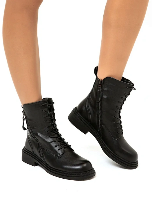 Женские берцы Donna Daniella  черные, артикул DH-W24-WLM3-5051-1