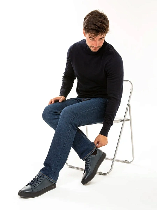 Мужские кеды BRUNO RENZONI  синие, артикул HM8025-3