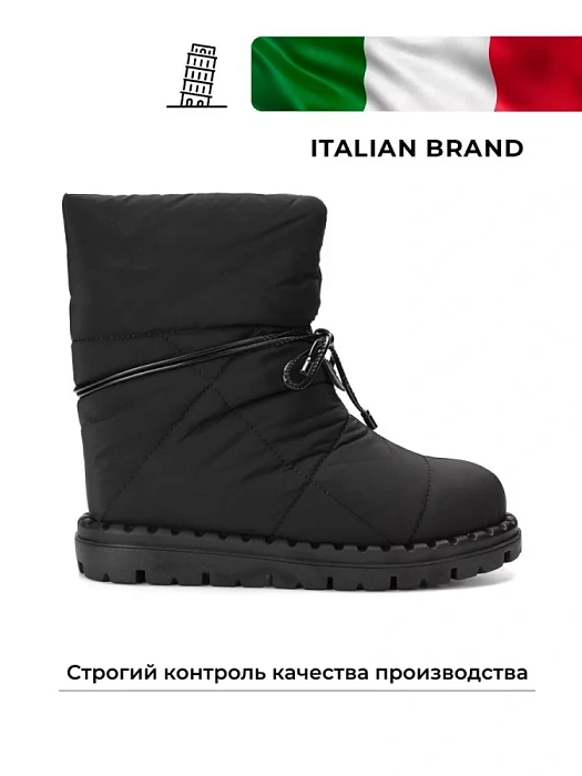 Женские дутики Donna Daniella  черные, артикул 32W9-4-401Z