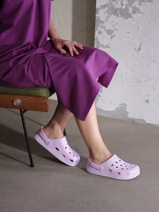 Женские сабо eObuv фиолетовые, артикул 437303/01-02EB