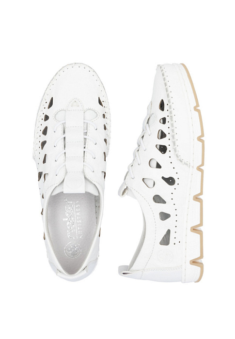 Женские туфли RIEKER белые, артикул 49956-80