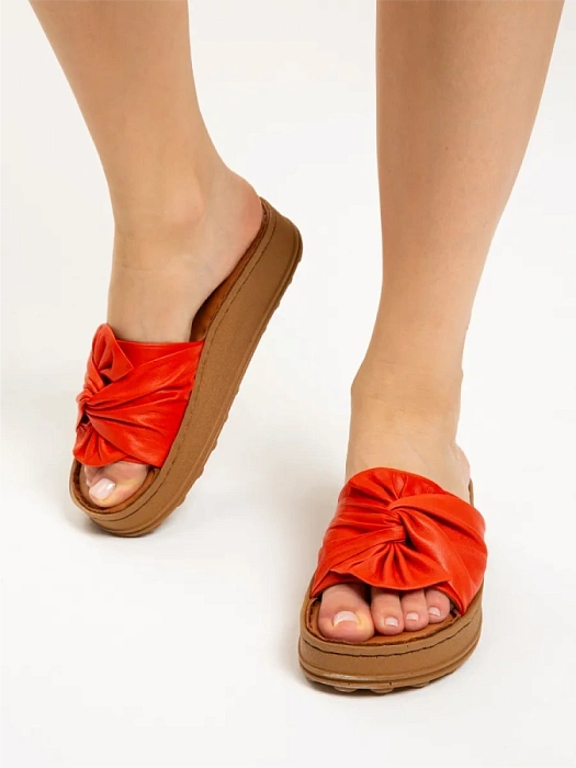 Женские сабо eObuv красные, артикул D25YT-1435-02