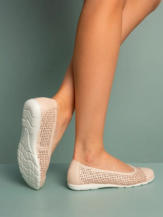 Женские балетки CAPRICE бежевые, артикул 9-22151-42-140