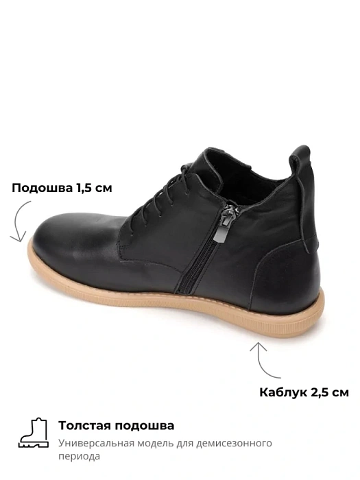 Женские ботинки basic eObuv черные, артикул 100660-PL-01