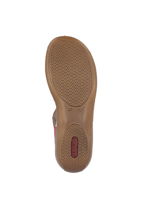 Женские сандалии RIEKER бордовые, артикул 65919-33