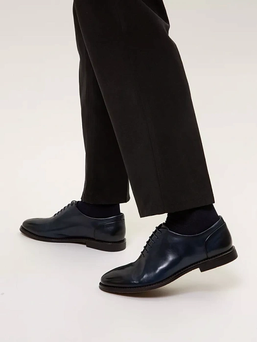 Мужские оксфорды BRUNO RENZONI  синие, артикул G216AB-G5C-BNP