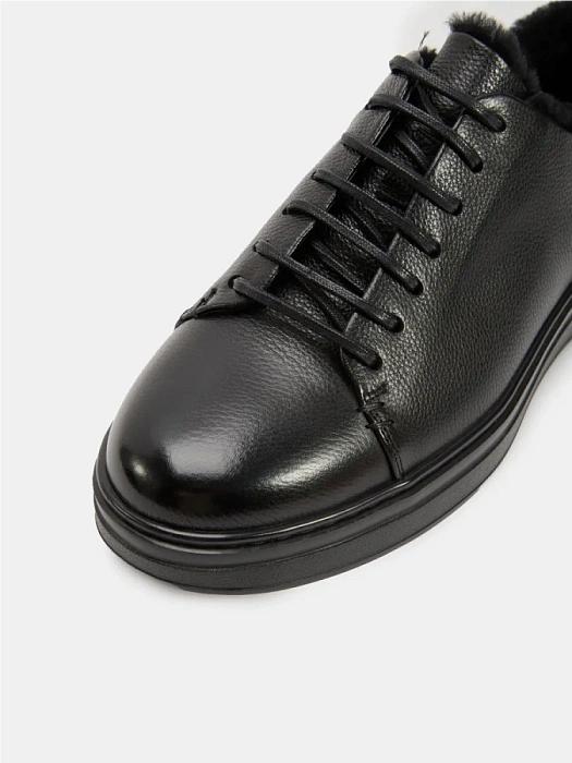 Мужские кеды BRUNO RENZONI  черные, артикул A002-1