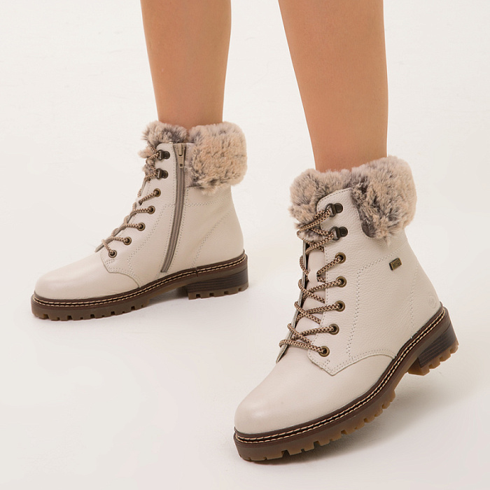 Женские ботинки basic REMONTE белые, артикул D0B74-80