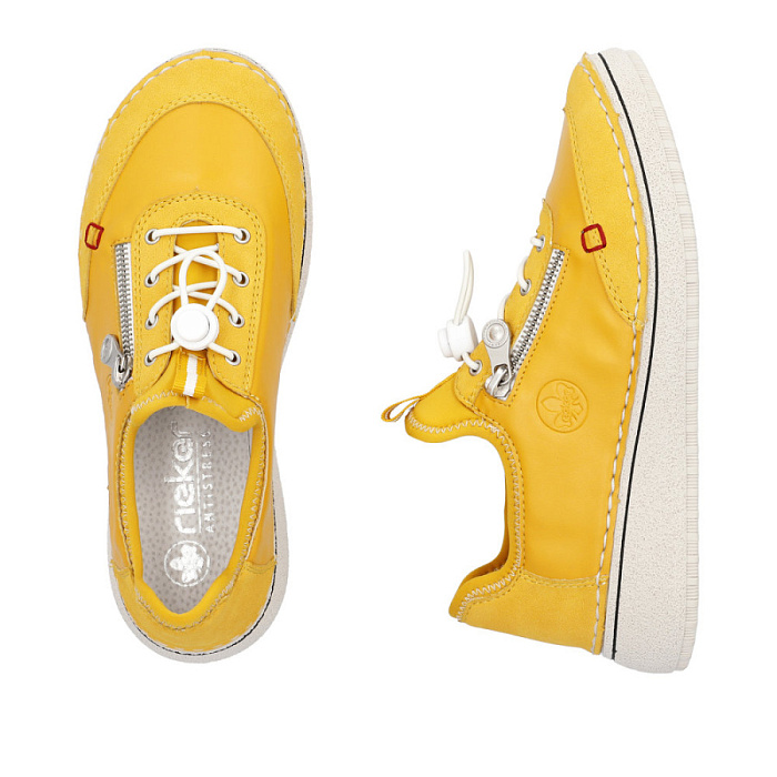 Женские туфли RIEKER желтые, артикул 50962-68