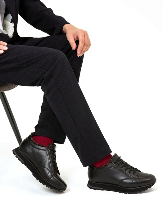 Мужские кроссовки BRUNO RENZONI  черные, артикул M149A-83A-M