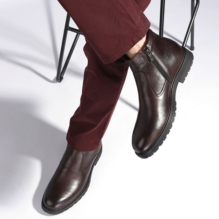 Мужские ботинки BRUNO RENZONI  коричневые, артикул 153-1054-148-2