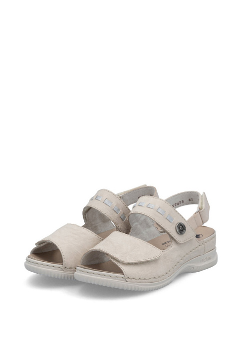 Женские сандалии RIEKER бежевые, артикул V7473-61