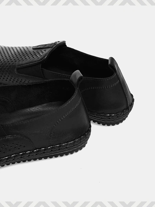 Мужские слипоны BRUNO RENZONI  черные, артикул 033.171167