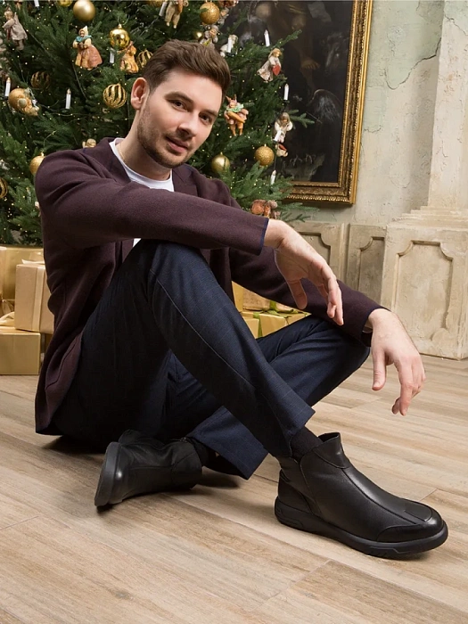 Мужские ботинки basic BRUNO RENZONI  черные, артикул BR14594-MN/10