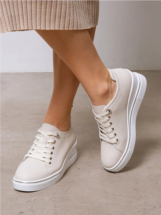 Женские кеды SOFIA-ALEXANDRA бежевые, артикул SA20544-WB