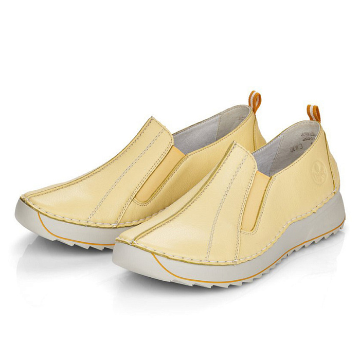 Женские туфли RIEKER желтые, артикул 51593-68