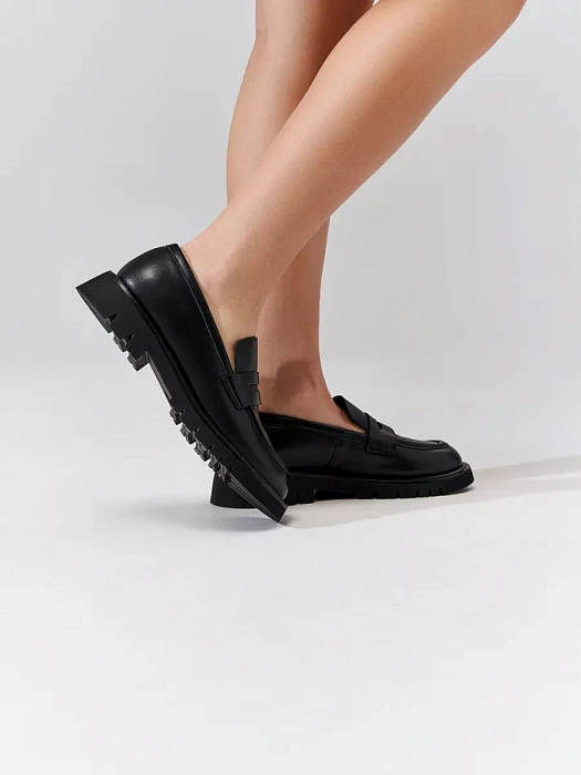 Женские лоферы SOFIA-ALEXANDRA черные, артикул 17E-Z16424-F01