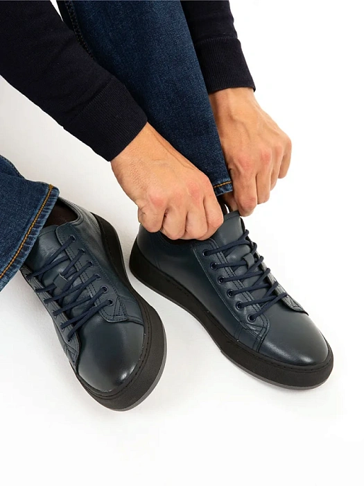 Мужские кеды BRUNO RENZONI  синие, артикул HM8025-3