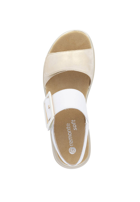 Женские босоножки  REMONTE белые, артикул D1J53-80