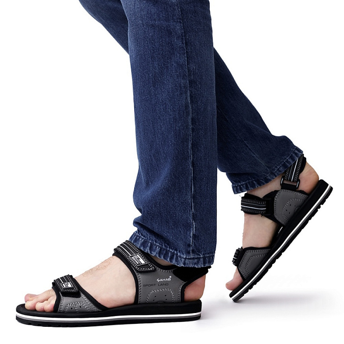 Мужские сандалии SAHAB черные, артикул S580MS_BLACK