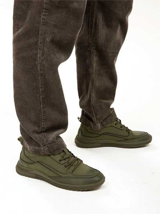 Мужские кеды BRUNO RENZONI  хаки, артикул HS10065NT-4