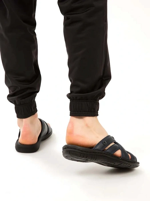 Мужские шлепанцы BRUNO RENZONI  синие, артикул M-23658-003