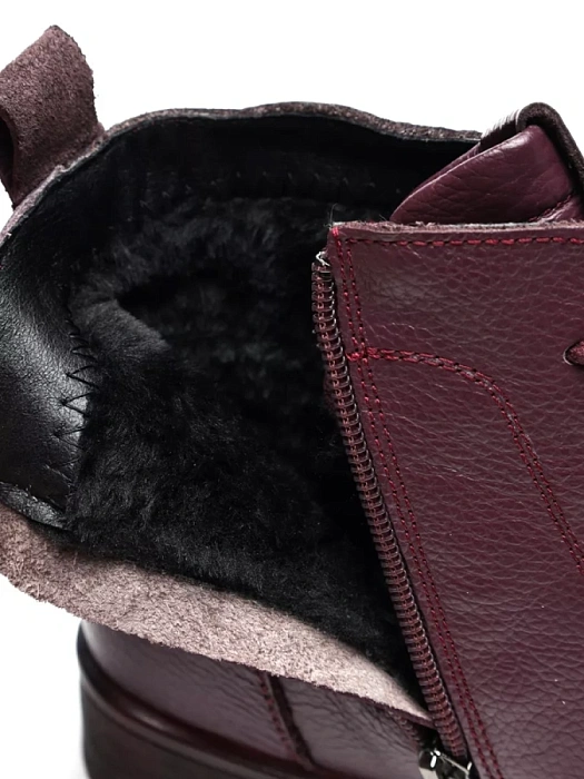 Женские ботинки eObuv бордовые, артикул CTW21-BWL3006-3(Q)