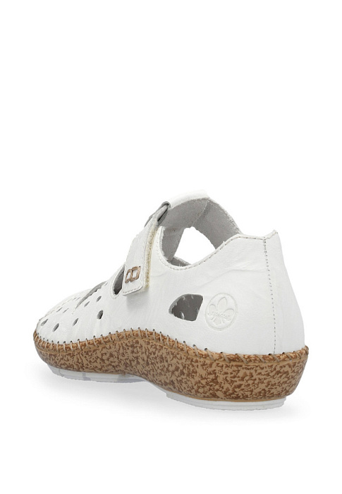 Женские туфли RIEKER белые, артикул 44852-80