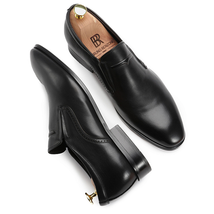 Мужские туфли BRUNO RENZONI  черные, артикул 5281A-7156A