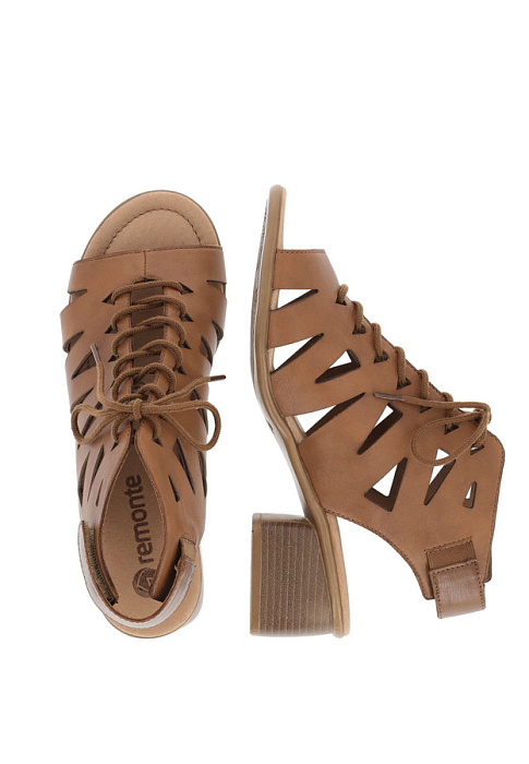 Женские босоножки  REMONTE коричневые, артикул R8776-24
